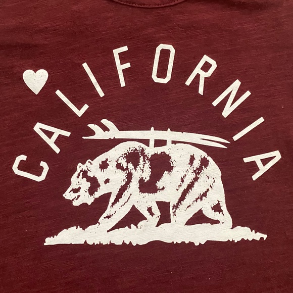 Girl’s Burgundy Graphic T-Shirt - Picture 2 of 4